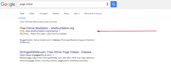 yoga adwords
