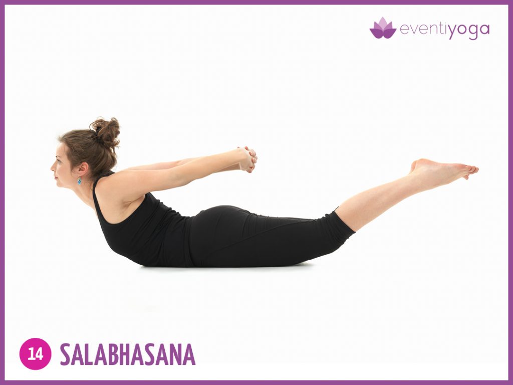 Salabhasana, la posizione della locusta contro mal di schiena